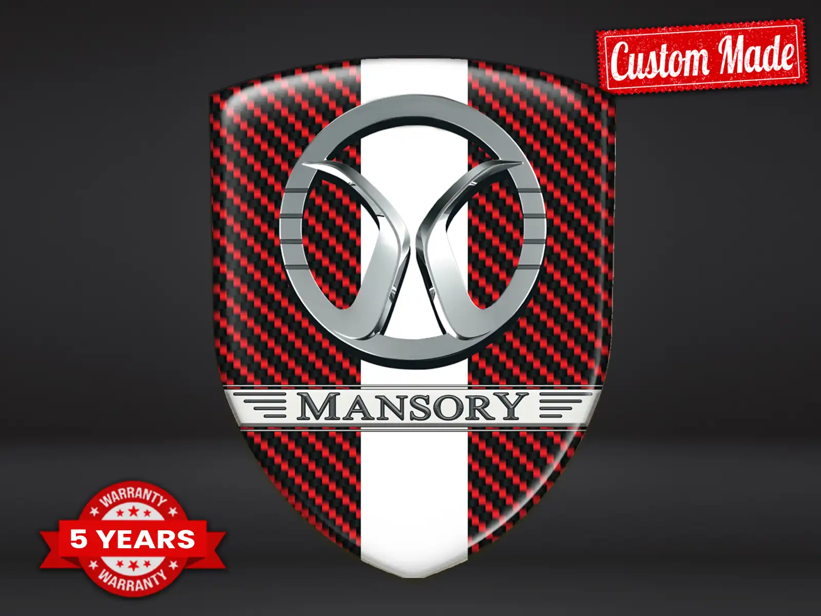 Mansory Autocollants Logo Vinyle Pro Max Résistants Stylé Design